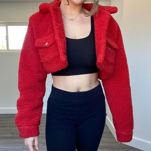 Cropped Fuzzy Sweater
